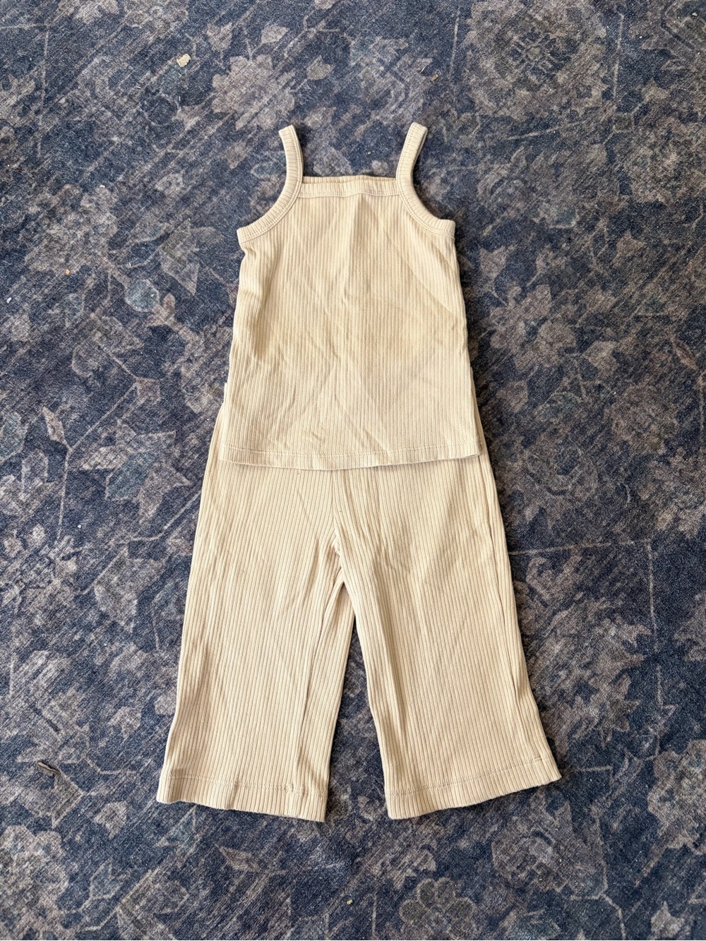Kids Ribbed Tank & Wide-Leg Set